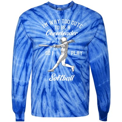 Softball Team Cool Gift Baseball Player Batter Gift Tie-Dye Long Sleeve Shirt