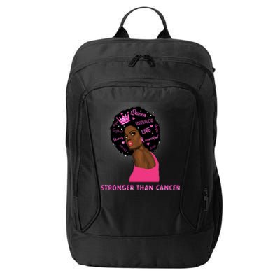 Stronger Than Cancer African American Woman City Backpack