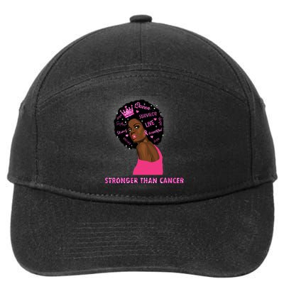 Stronger Than Cancer African American Woman 7-Panel Snapback Hat