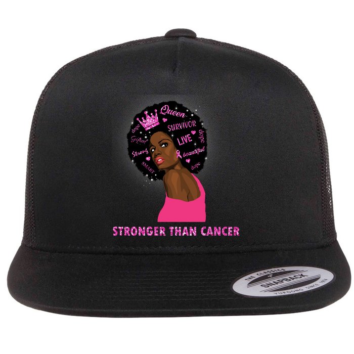 Stronger Than Cancer African American Woman Flatbill Hat