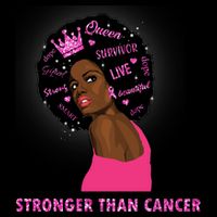 Stronger Than Cancer African American Woman Flatbill Hat