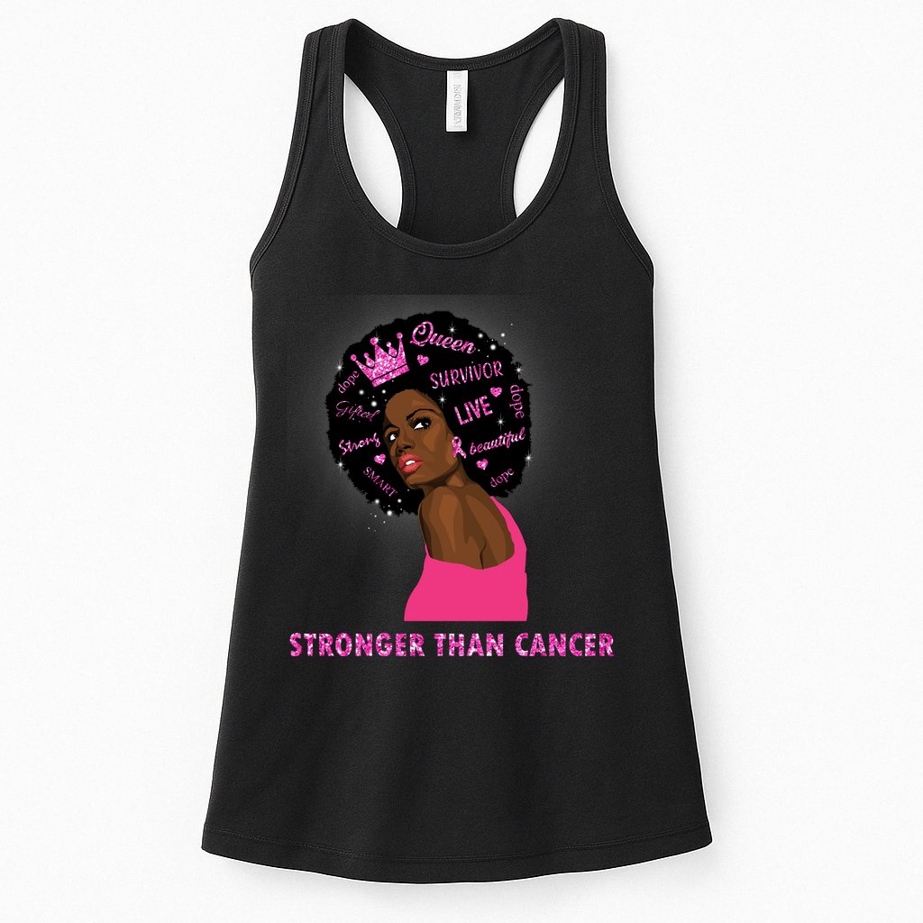 Stronger Than Cancer African American Woman Womens Tank Top