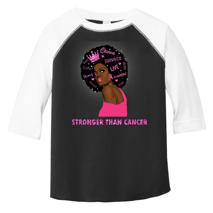 Stronger Than Cancer African American Woman Toddler Fine Jersey T-Shirt