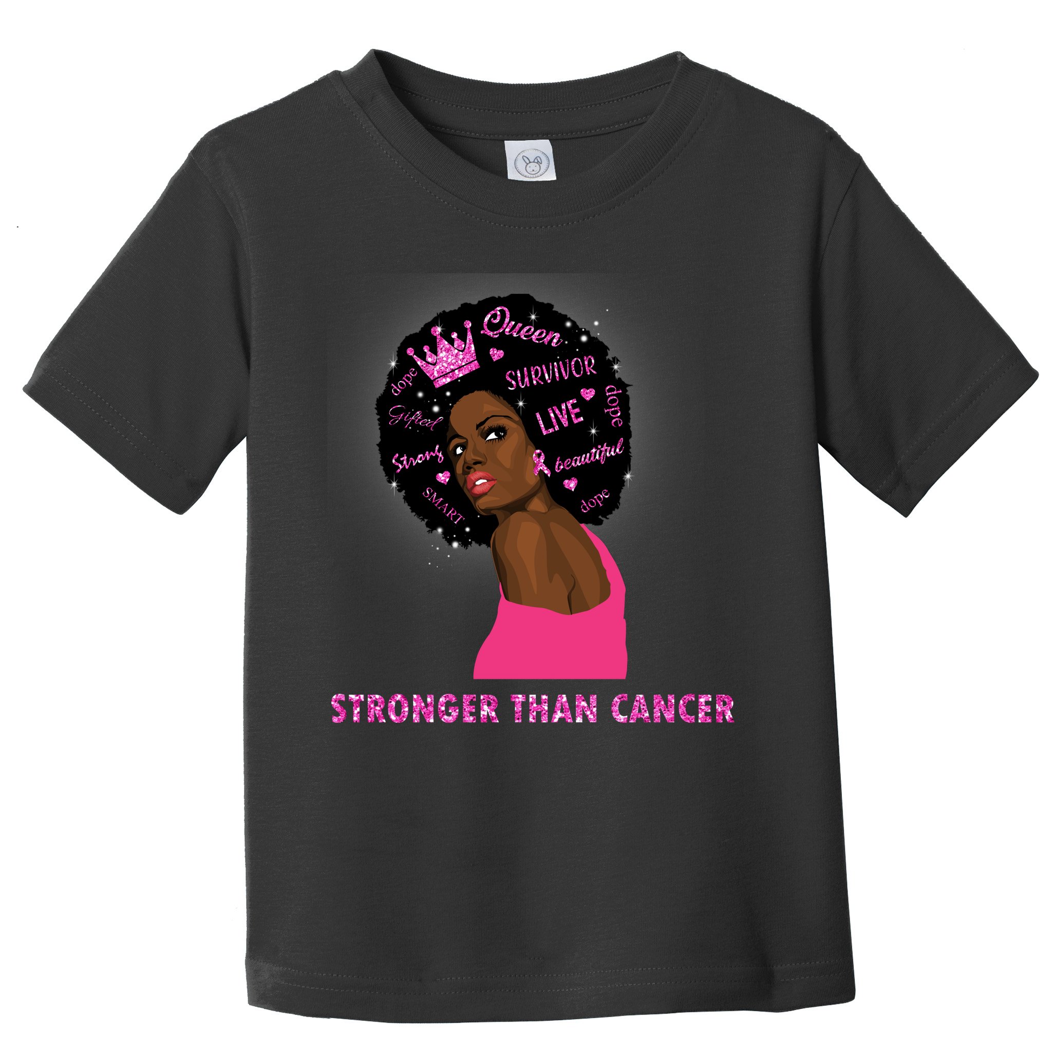 Stronger Than Cancer African American Woman Toddler T-Shirt