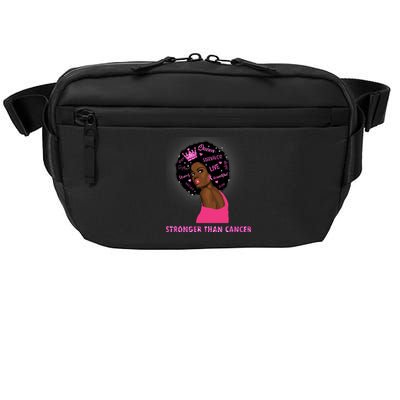 Stronger Than Cancer African American Woman Crossbody Pack