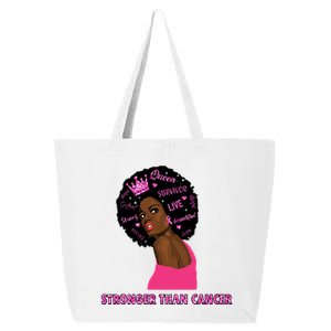 Stronger Than Cancer African American Woman 25L Jumbo Tote