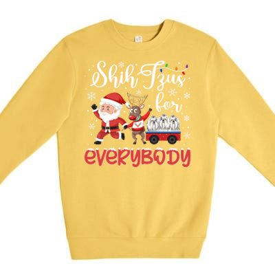 Shih Tzu Christmas Shih Tzus For Everybody Xmas Cute Gift Premium Crewneck Sweatshirt