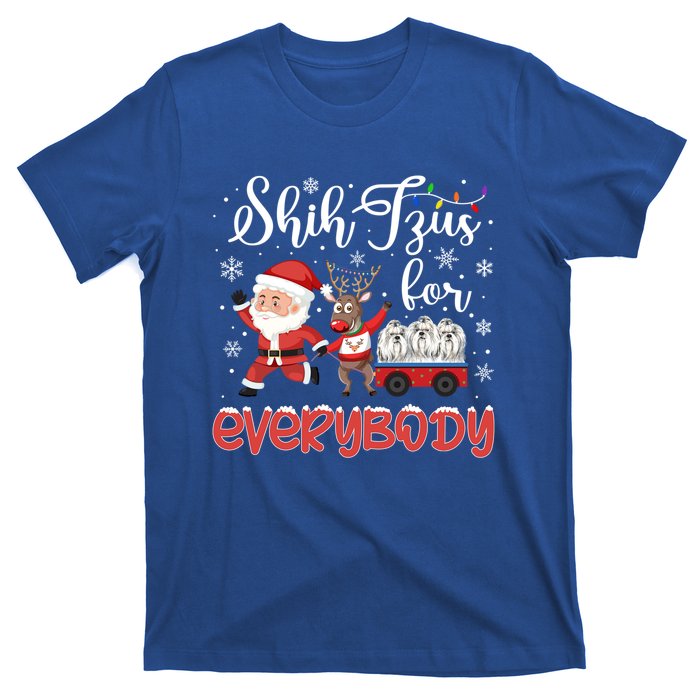 Shih Tzu Christmas Shih Tzus For Everybody Xmas Cute Gift T-Shirt