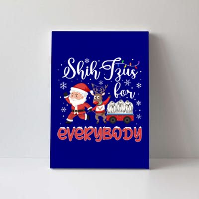 Shih Tzu Christmas Shih Tzus For Everybody Xmas Cute Gift Canvas