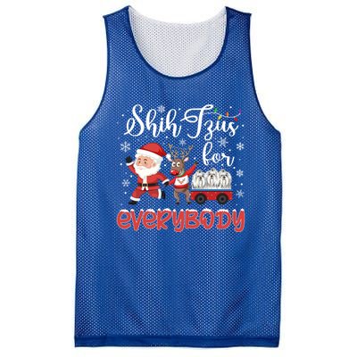 Shih Tzu Christmas Shih Tzus For Everybody Xmas Cute Gift Mesh Reversible Basketball Jersey Tank