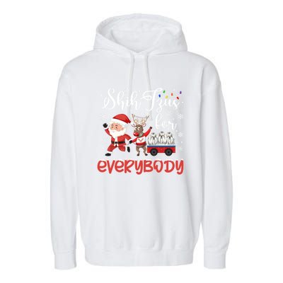 Shih Tzu Christmas Shih Tzus For Everybody Xmas Cute Gift Garment-Dyed Fleece Hoodie