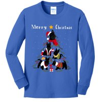 Scottish Terrier Christmas Tree Xmas Dog Lover Gift Kids Long Sleeve Shirt