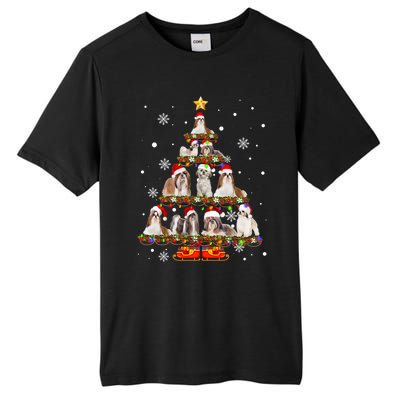 Shih Tzu Christmas Tree XMas Gift Tall Fusion ChromaSoft Performance T-Shirt