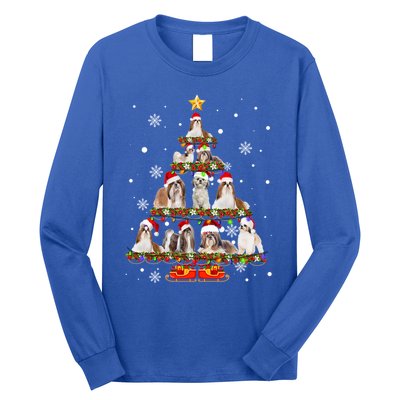 Shih Tzu Christmas Tree XMas Gift Long Sleeve Shirt