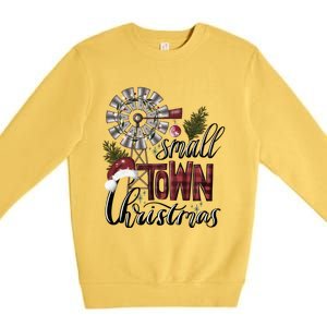 Small Town Christmas Western Hometown Xmas Farm Fresh Gift Premium Crewneck Sweatshirt