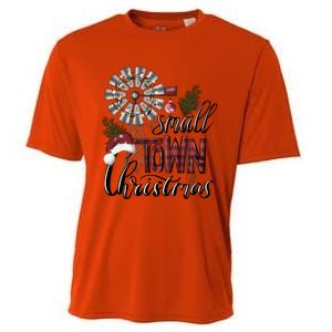 Small Town Christmas Western Hometown Xmas Farm Fresh Gift Cooling Performance Crew T-Shirt