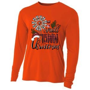 Small Town Christmas Western Hometown Xmas Farm Fresh Gift Cooling Performance Long Sleeve Crew