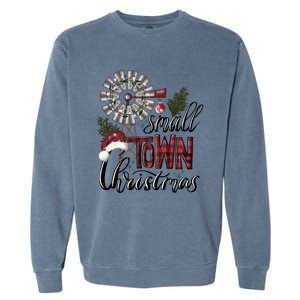 Small Town Christmas Western Hometown Xmas Farm Fresh Gift Garment-Dyed Sweatshirt