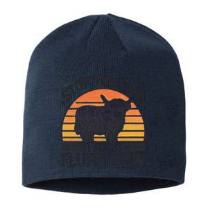 Stop The Car I See Fluffy Cow Retro Highland Cow Lover Funny Gift Sustainable Beanie