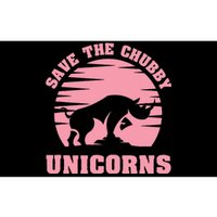 Save The Chubby Unicorns Funny Unicorn Rhino Bumper Sticker