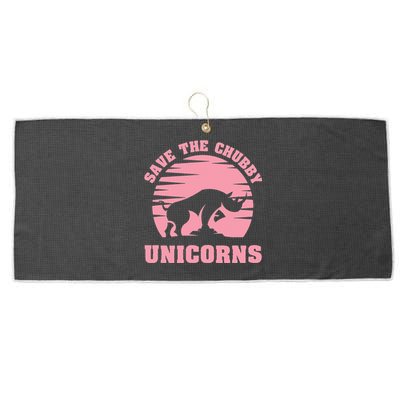 Save The Chubby Unicorns Funny Unicorn Rhino Large Microfiber Waffle Golf Towel