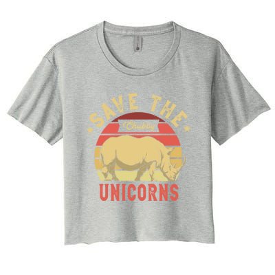 Save The Chubby Unicorns For A Chubby Unircorn Fan Gift Women's Crop Top Tee