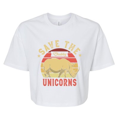 Save The Chubby Unicorns For A Chubby Unircorn Fan Gift Bella+Canvas Jersey Crop Tee