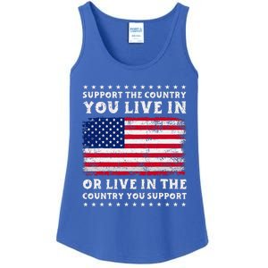 Support The Country You Live In The Country You Ladies Essential Tank