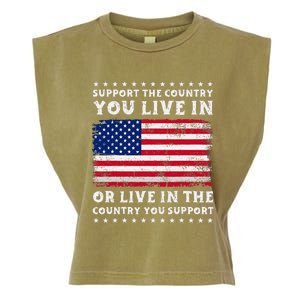 Support The Country You Live In The Country You Garment-Dyed Women's Muscle Tee