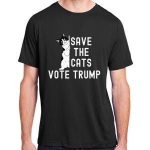 Save The Cats Vote Trump Political Cat Humor Cat Adult ChromaSoft Performance T-Shirt