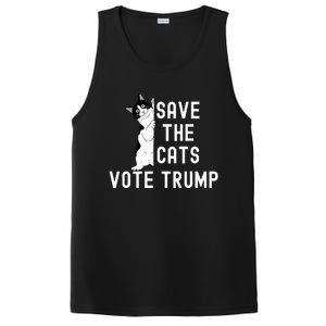 Save The Cats Vote Trump Political Cat Humor Cat PosiCharge Competitor Tank