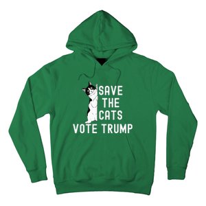 Save The Cats Vote Trump Political Cat Humor Cat Hoodie