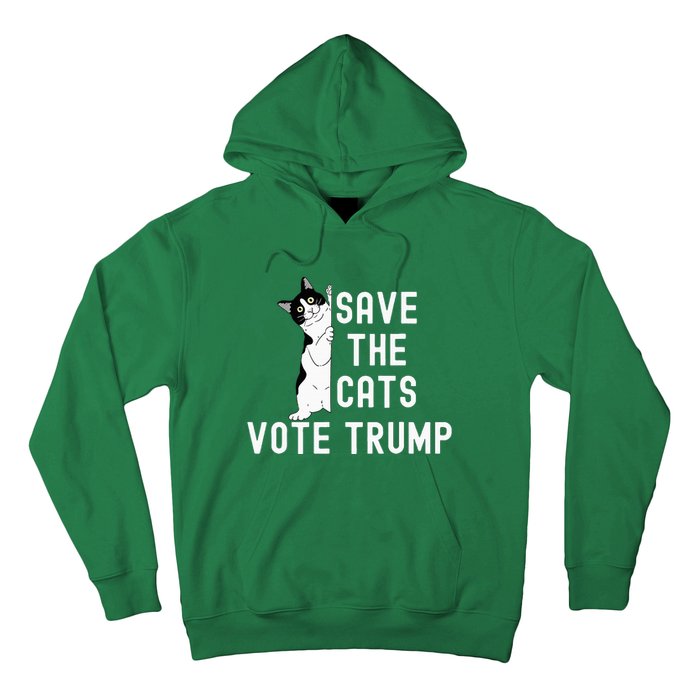 Save The Cats Vote Trump Political Cat Humor Cat Hoodie