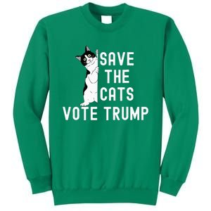 Save The Cats Vote Trump Political Cat Humor Cat Sweatshirt