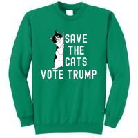 Save The Cats Vote Trump Political Cat Humor Cat Sweatshirt