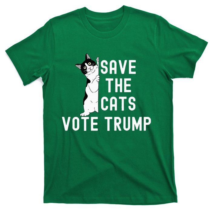 Save The Cats Vote Trump Political Cat Humor Cat T-Shirt