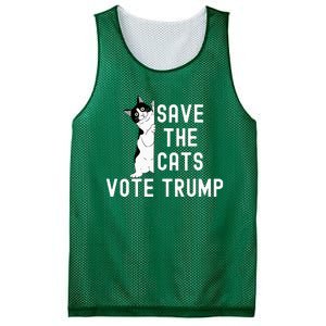 Save The Cats Vote Trump Political Cat Humor Cat Mesh Reversible Basketball Jersey Tank