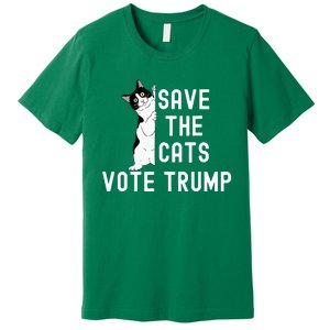 Save The Cats Vote Trump Political Cat Humor Cat Premium T-Shirt