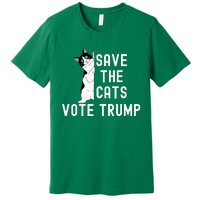 Save The Cats Vote Trump Political Cat Humor Cat Premium T-Shirt