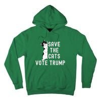 Save The Cats Vote Trump Political Cat Humor Cat Tall Hoodie