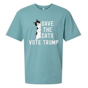 Save The Cats Vote Trump Political Cat Humor Cat Sueded Cloud Jersey T-Shirt