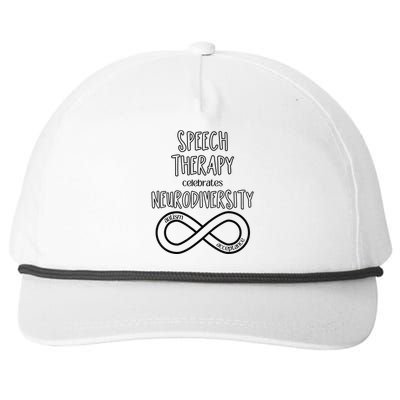 Speech Therapy Celebrates Neurodiversity Acceptance Autism Snapback Five-Panel Rope Hat