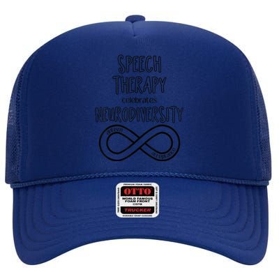 Speech Therapy Celebrates Neurodiversity Acceptance Autism High Crown Mesh Back Trucker Hat