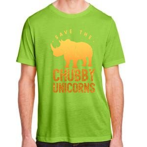 Save The Chubby Unicorns Funny Rhino Animal Rights Gift Adult ChromaSoft Performance T-Shirt