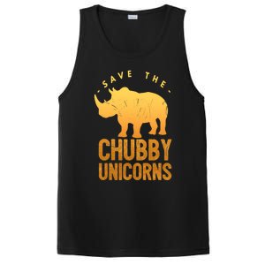 Save The Chubby Unicorns Funny Rhino Animal Rights Gift PosiCharge Competitor Tank