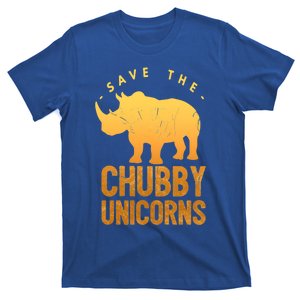 Save The Chubby Unicorns Funny Rhino Animal Rights Gift T-Shirt