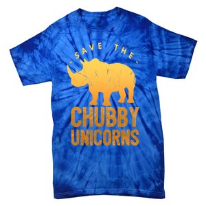 Save The Chubby Unicorns Funny Rhino Animal Rights Gift Tie-Dye T-Shirt