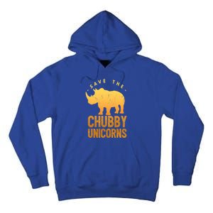 Save The Chubby Unicorns Funny Rhino Animal Rights Gift Tall Hoodie