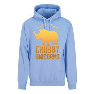 Save The Chubby Unicorns Funny Rhino Animal Rights Gift Unisex Surf Hoodie