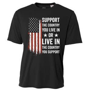 Support The Country You Live In The Country You Support Usa Cooling Performance Crew T-Shirt